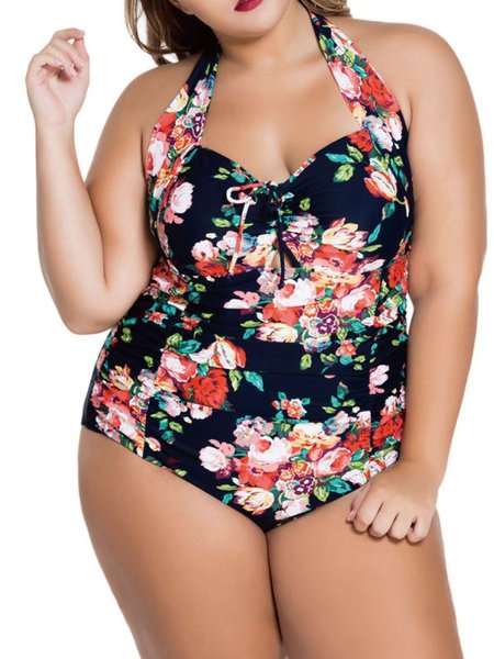 

plus size One piece one piece swimsuit Beach wear new Bikini Halter sexy one piece swimsuit, Black, swimwear>>One-Pieces