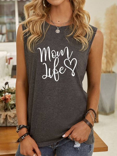 

Mother's Day Mom Life Vest Top, Deep gray, Tank Tops