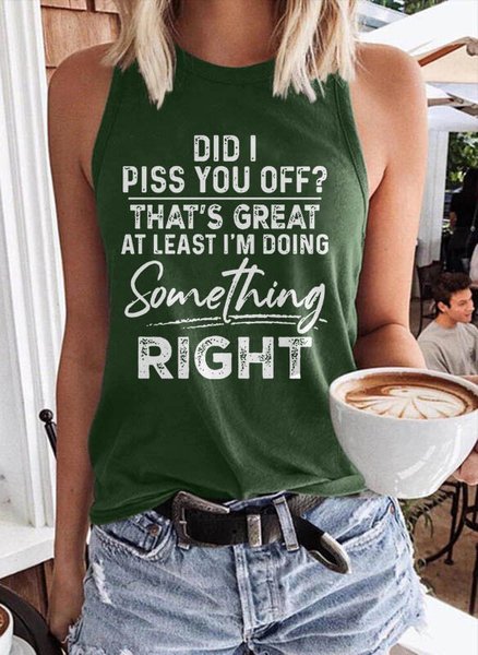 

Did I Piss You Off Vest, Dark green, Tank Tops