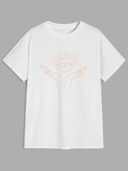 

The Sun God In The Palm Of Your Hand Graphic Tee, White, T-shirts