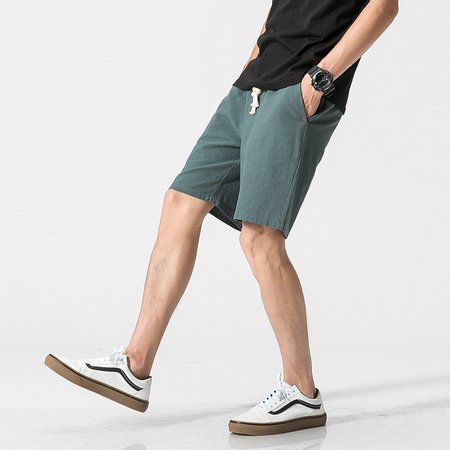 

Cotton-Blend Casual Pants, Darkgreen, Shorts