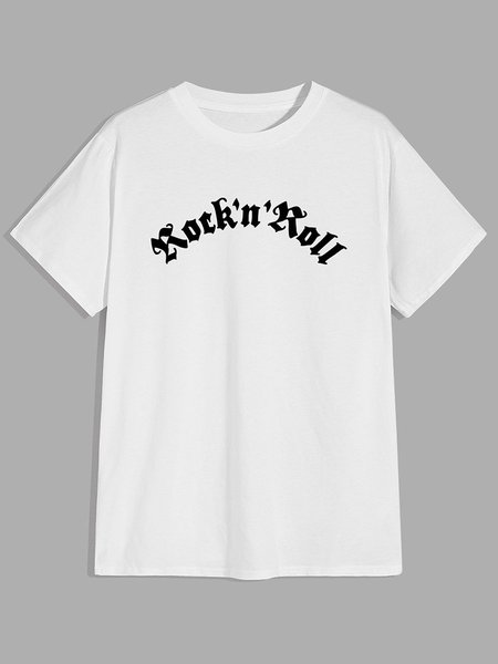 

Rock N Roll Graphic Tee, White, T-shirts