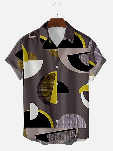 

Cotton-Blend Casual Shirts & Tops, Green, Men's shirts