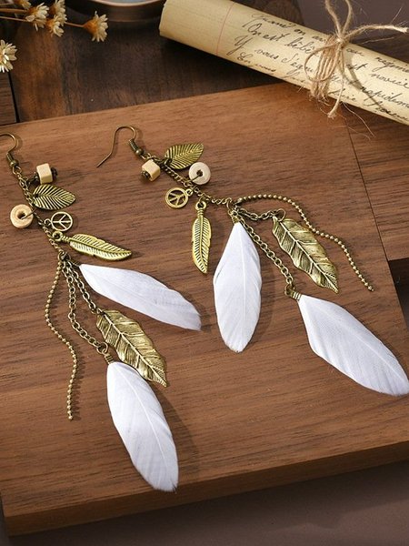 

Alloy Earrings, White, Accessories