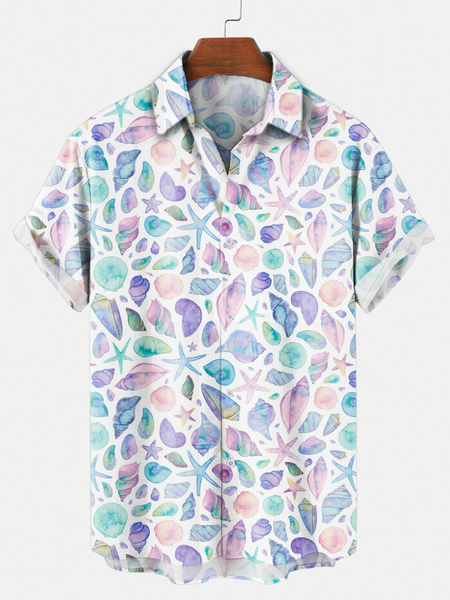 

Casual Shirt Collar Shirts & Tops, Blue, Shirts