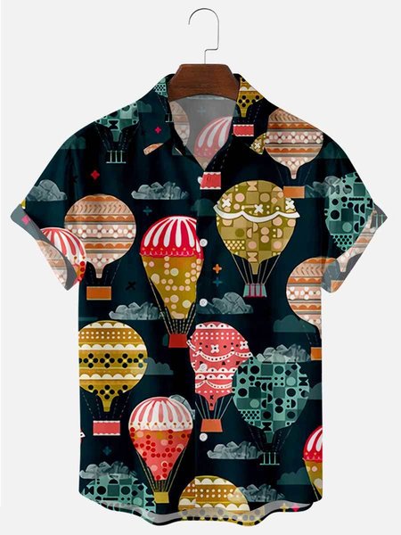 

Regular Fit Short Sleeve Casual Shirt for Men, Black, Shirts