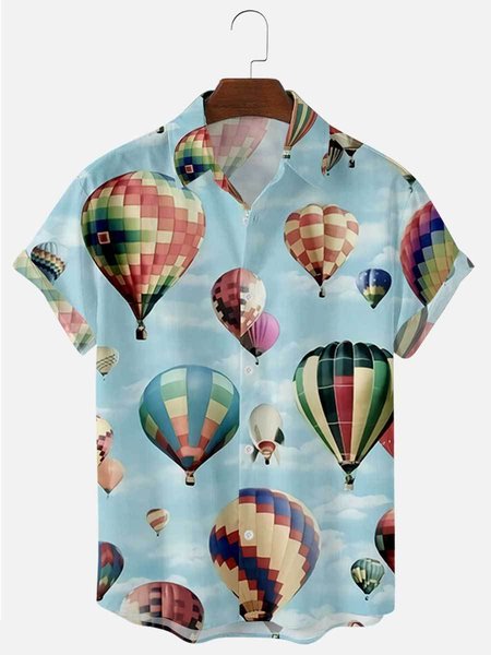 

Regular Fit Short Sleeve Casual Shirt for Men, Color1, Men's Floral shirt