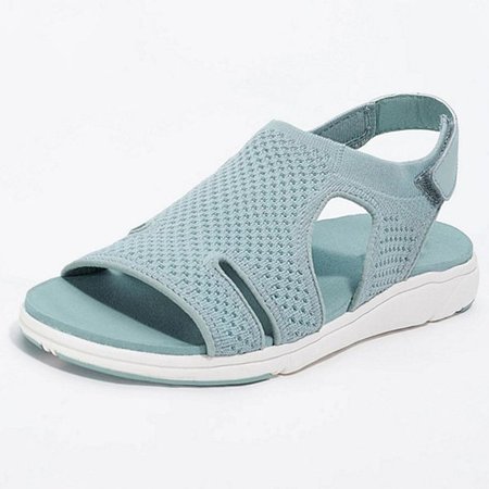 

Casual Flyknit Fabric Sandals, Light green, Sandals