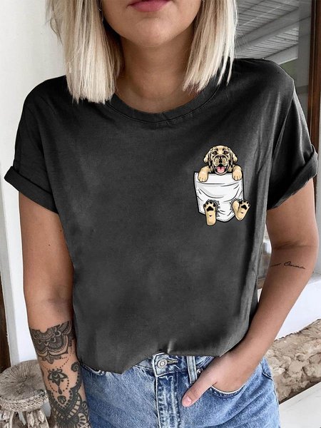 

Labrador Retriever Dog Pocket T-shirt, Black, T-shirts