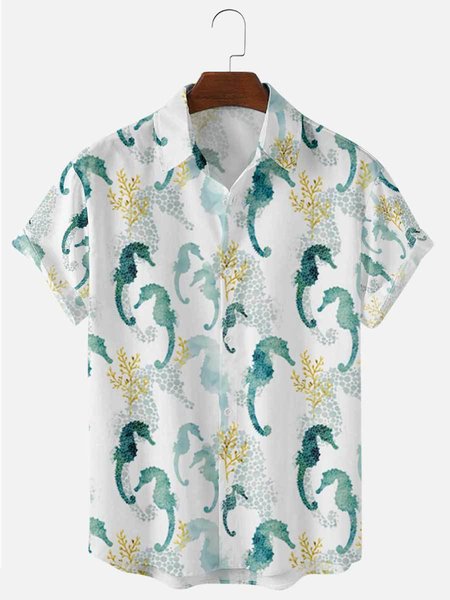 

Animal Shirt Collar Shirts & Tops, Yellow, Men's Floral shirt