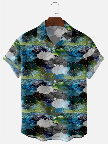 

Casual Geometric Shirts & Tops, Black, Short Sleeves Shirts