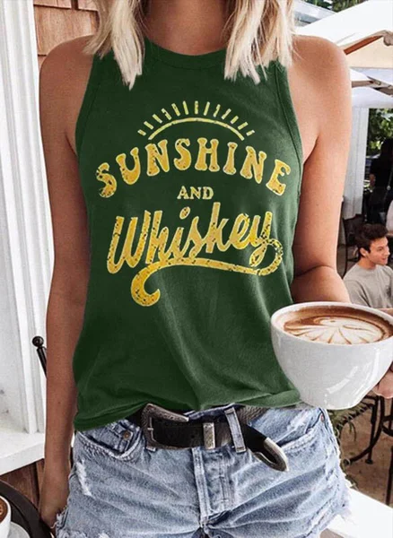 

Sunshine And Whiskey Tank, Dark green, Tank Tops