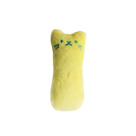 

Teeth Grinding Catnip Toys Funny Interactive Plush Cat Toy Pet Kitten Chewing Vocal Toy Claws Thumb Bite Cat mint For Cats hot, Yellow, Pet Supplies