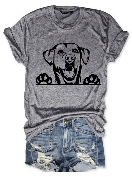 

Labrador Pet Puppy Paws T-Shirt, Gray, T-shirts