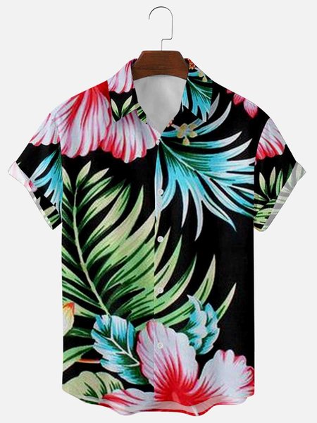 

Cotton-Blend Casual Shirts & Tops, As picture, Short Sleeves Shirts