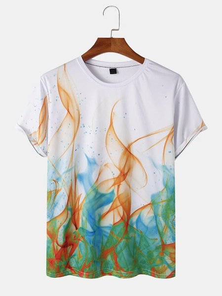 

Regular Fit Short Sleeve Casual t-Shirt for Men, White, T-Shirts