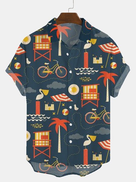 

Cotton-Blend Casual Shirts & Tops, As picture, Shirts