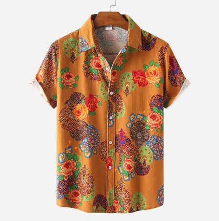 

Cotton Casual Printed Shirts & Tops, Orange, Shirts