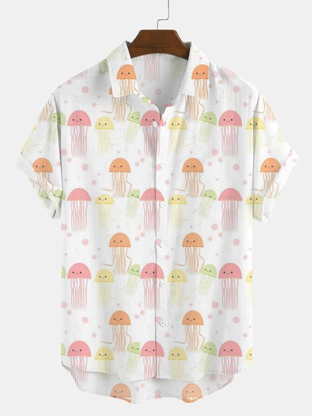 

Shirt Collar Casual Shirts & Tops, As picture, Shirts