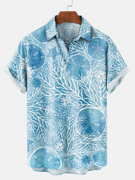 

Shirt Collar Casual Shirts & Tops, Blue, Shirts