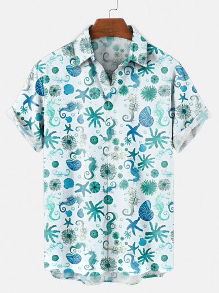 

Shirt Collar Shirts & Tops, Blue, Men