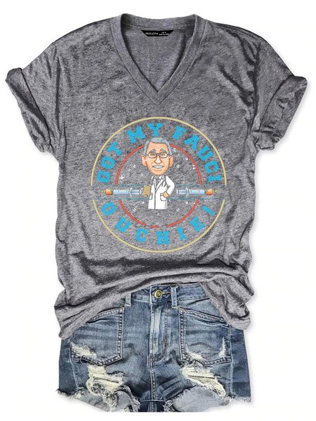 

Got My Fauci Ouchie Women Tee, Gray, Tank Tops