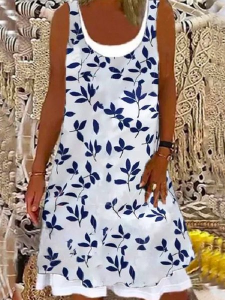 

Gonna Casuale Misto Cotone, Bianco-blu, Dresses