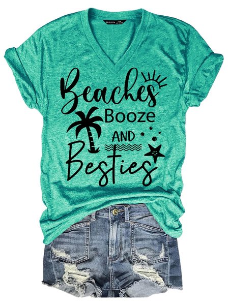

Beaches Booze Besties Women's T-Shirt, Grass green, T-shirts