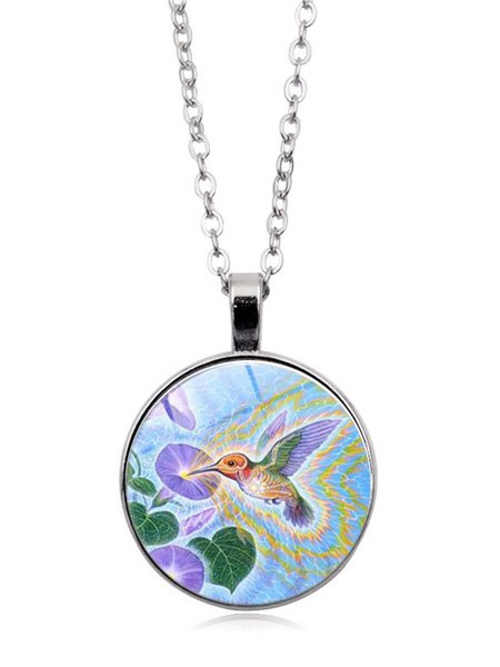 

Hummingbird Time Gem Clavicle Necklace, Silver, Necklaces