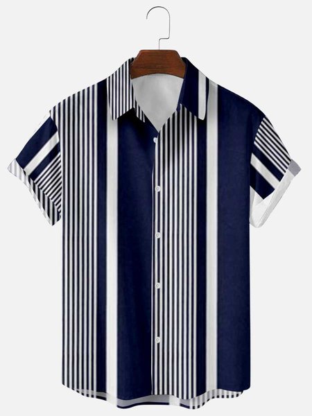 

Cotton-Blend Casual Shirts, As picture, Men's Floral shirt