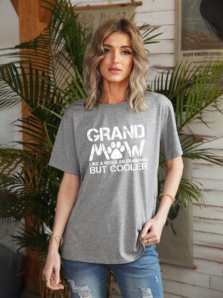 

Grand Mow Like A Regular Grandma But Cooler Graphic Tee, Gray, Tank Tops
