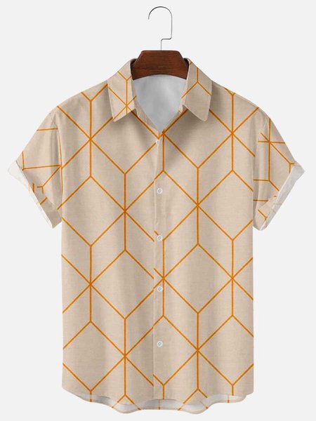 

Cotton-Blend Casual Shirts & Tops, As picture, Short Sleeves Shirts