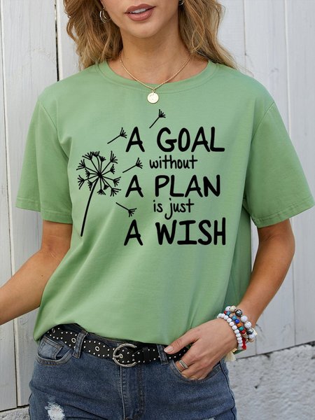 

A Goal Without A Plan Is Just A Wish Women's T-Shirt, Army green, T-shirts