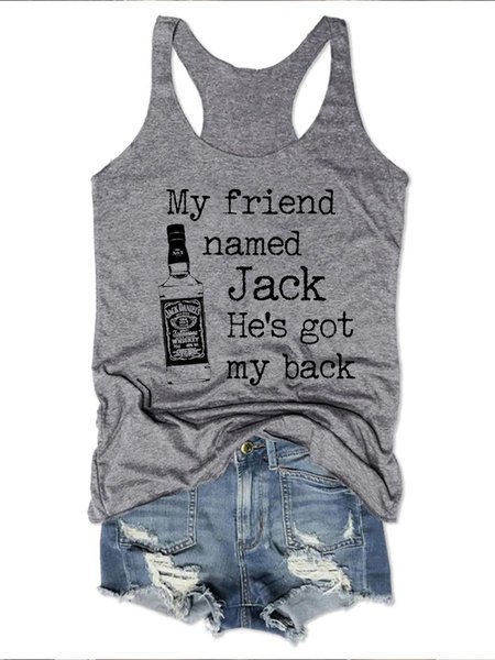 

My Friend Named Jack Tank Top, Gray, Tank Tops