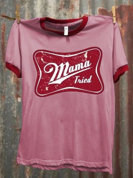 

Casuale Maniche Corte Girocollo taglia grande Top, Rosa, T-Shirts