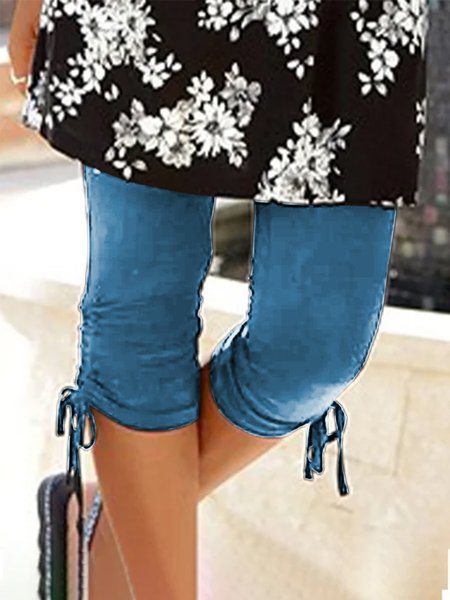 

Pantaloni Aderente Casuale, Blu, Bottoms