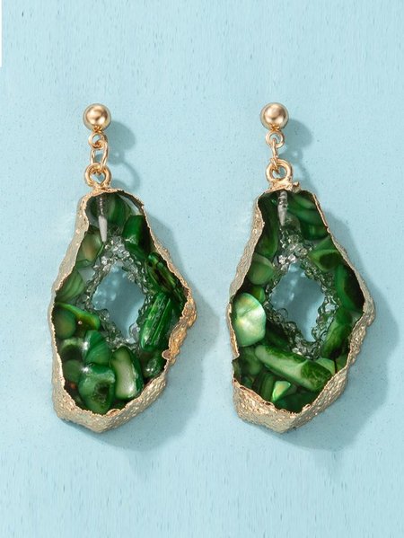 

Alloy Earrings, Green, Accessories
