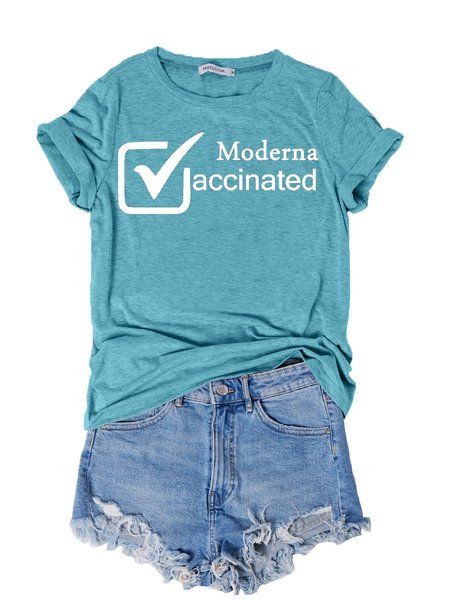 

Short Sleeve Cotton-Blend Casual Shirts & Tops, Green, T-shirts