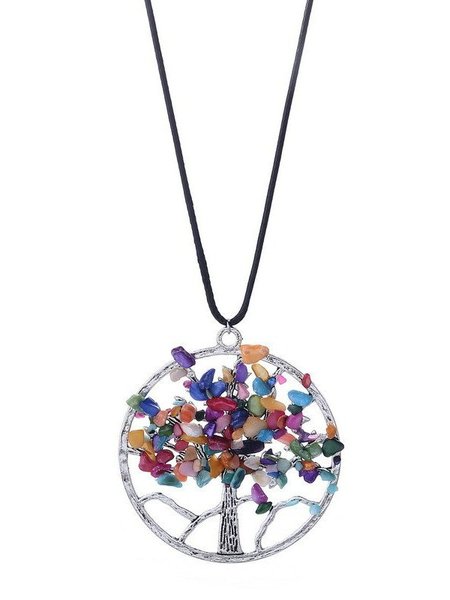 

The Tree of Life Vintage Necklace, Multicolor, Accessories
