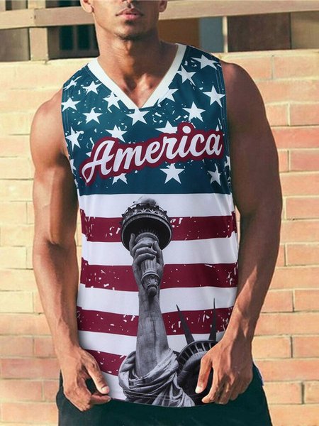 

Cotton Men's Fashion Print Tee, As picture, Men's t-shirts