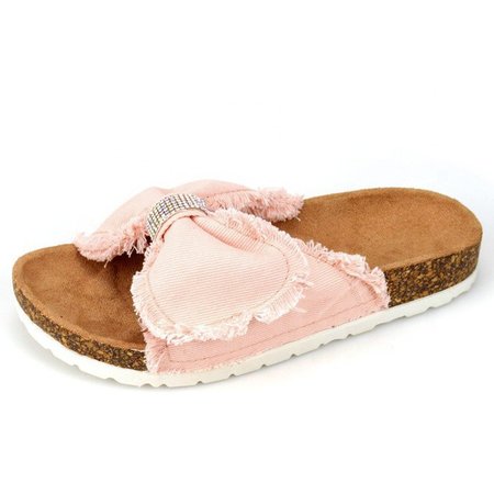 

Denim Slipper, Pink, Slippers