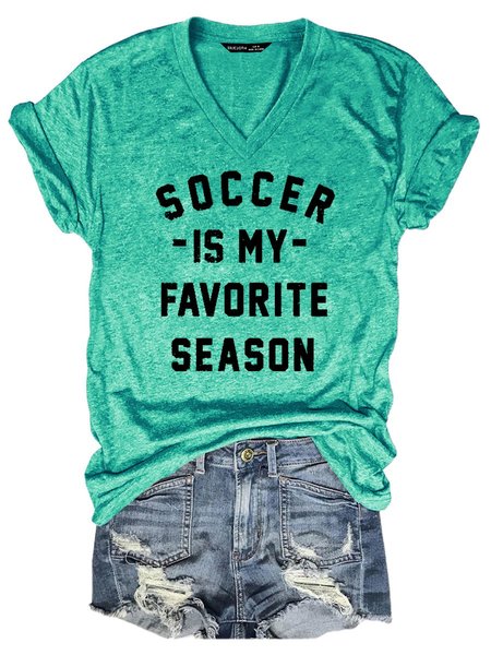 

Soccer Is My Favourtite Season Women's T-Shirt, Grass green, T-shirts