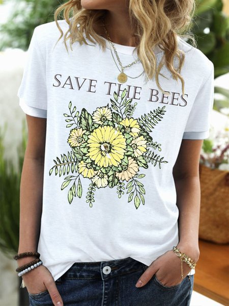 

Sun Flowers and Bees Women Tee, White, Tank Tops