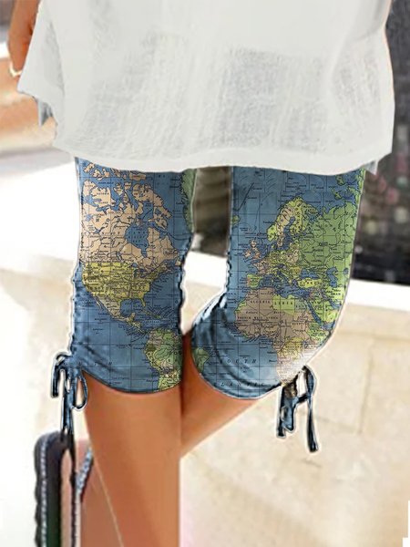 

Knitted Sheath Pants, Blue, Leggings
