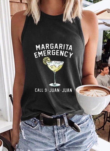 

Margarita Emergency Call 9-Juan-Juan tank, Black, Tank Tops
