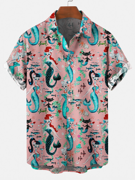 

Casual Printed Shirts & Tops, Pink, Men's Floral shirt