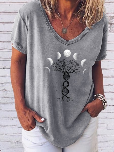 

Phases of the Moon Trehugger Tee, Gray, T-shirts