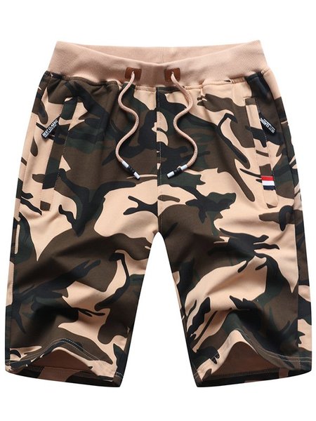 

Camo Pockets Casual Pants, Khaki, Pants