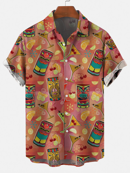 

Shirt Collar Casual Ombre Shirts & Tops, Color, Men's Floral shirt