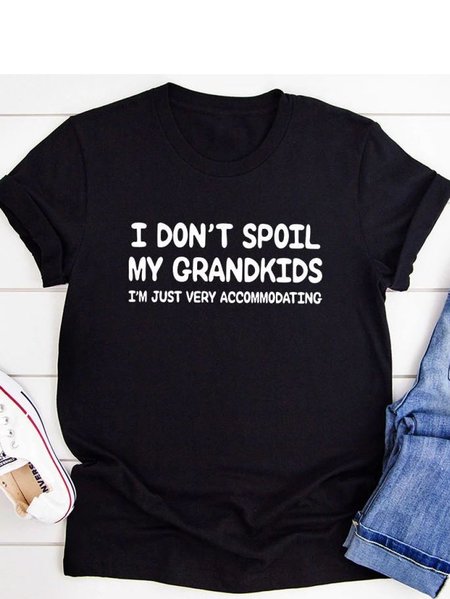 

Crew Neck Casual Shirts & Tops, Black, T-shirts